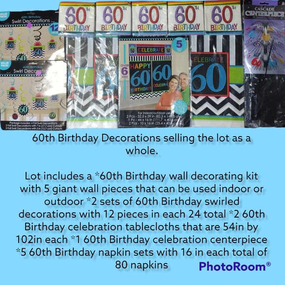 Party City Other - 60th Birthday Decorations lot